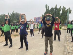 Wakil Walikota Kota Metro Ikuti Gebyar Senam LLI, Turut Hadir LLI dari Pusat- Dinkes Kota Metro