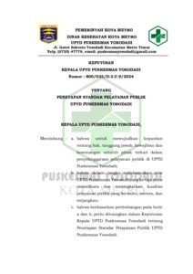 Standar Pelayanan UPTD Puskesmas Yosodadi