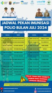 Jadwal PIN POLIO di Kota Metro