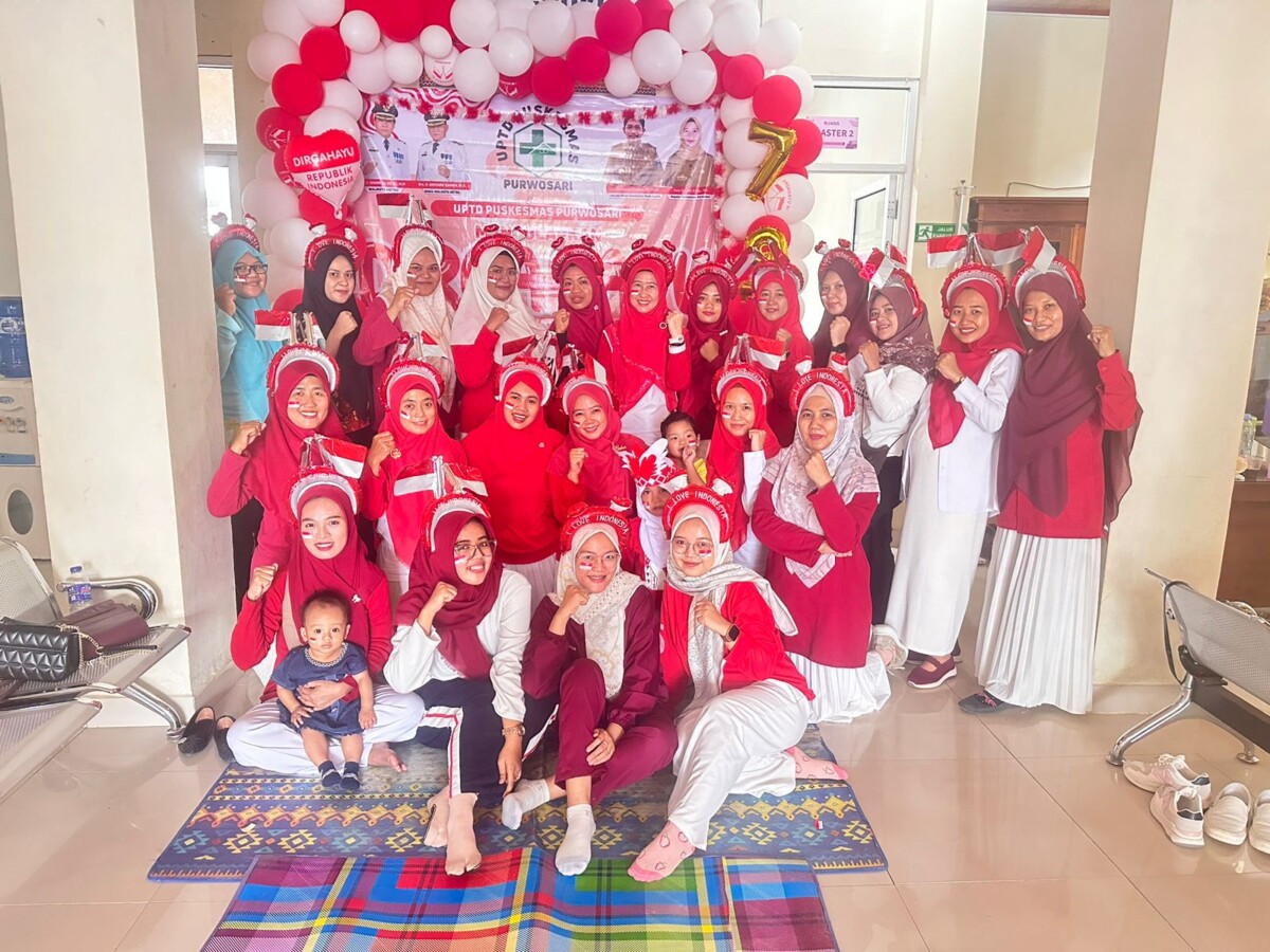 UPTD PUSKESMAS PURWOSARI IKUT MEMERIAHKAN HARI ULANG TAHUN REPUBLIK INDONESIA YANG KE -79 TAHUN