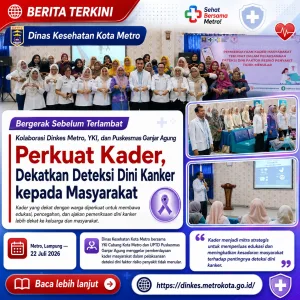 Bergerak Sebelum Terlambat: YKI, Dinkes Metro, dan Puskesmas Ganjar Agung Perkuat Kader untuk Dekatkan Deteksi Dini Kanker